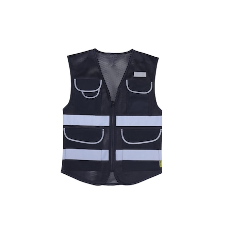Premium Safety Vest, Black, Medium